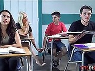 Asian School Teacher Threesome